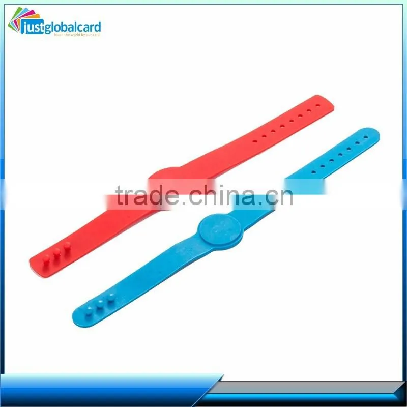 Silicone Waterproof/Soft PVC 6 colors RFID Wristband