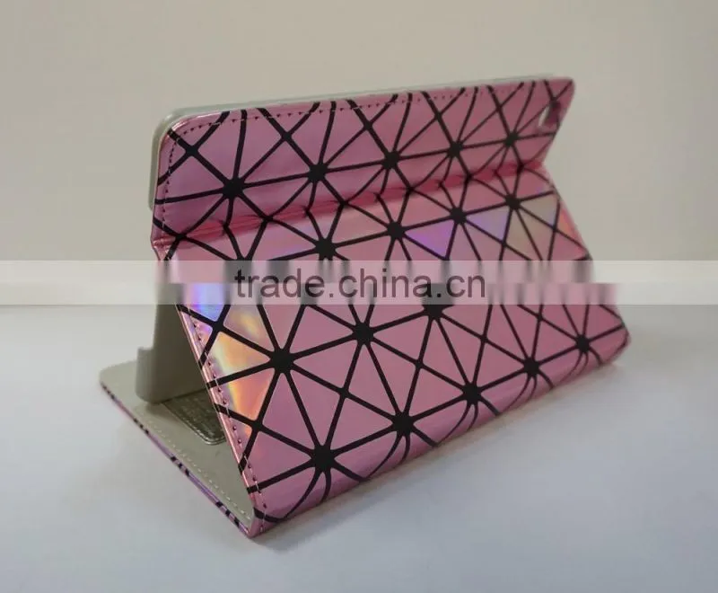 Wholesale OEM premium shiny laser pu leather stand case for iPad pro