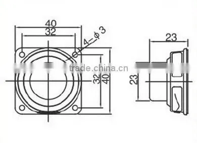 FBS40-6 customized square portable magnetic speakers used for stereo (FBELE)