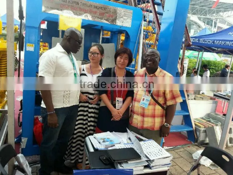 eps raw material cement concrete hollow block machine -Tianyuan brand