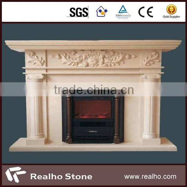 cheap price marble indoor fireplace