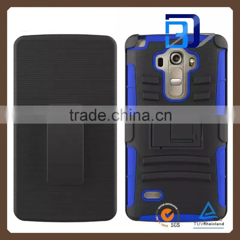 Best Quality Combo Heavy Duty Hybrid Rugged Rubber belt case Armor Case For LG G4 Vista factory price