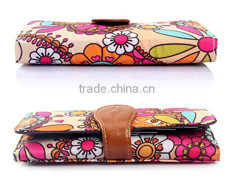 China Alibaba waterproof custom nylon korean wallet women