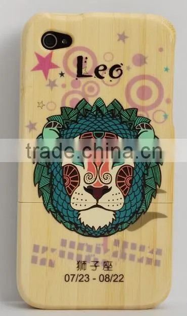 OCASE Manufacturer Maple Wood Zodiac Sign Color Drawing Printing phone cover for iphone 6