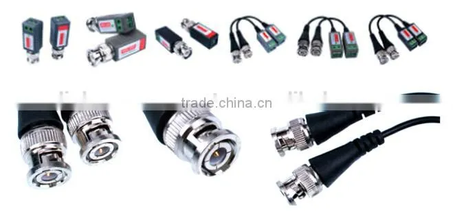 1CH passive security CCTV UTP twisted pair BNC male connector video balun