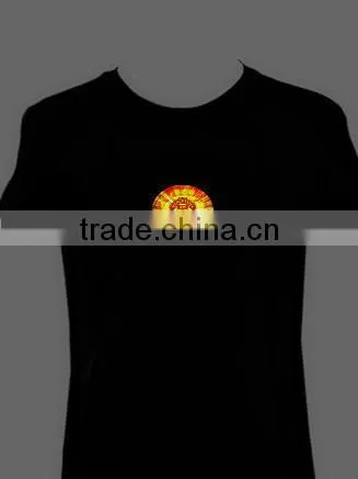 cool and fashion design hot selling EL t-shirt