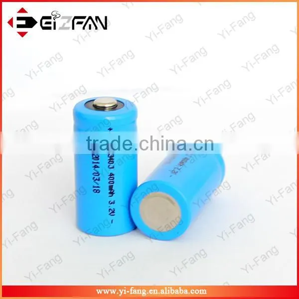 Powerful EFAN IFR 16340 3.2V 400mAh LiFePO4 Rechargeable battery