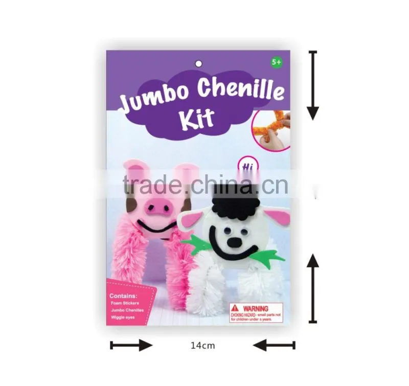 Handcraft Kid Toy- Pig & Sheep, DIY Jumbo Chenille Stem