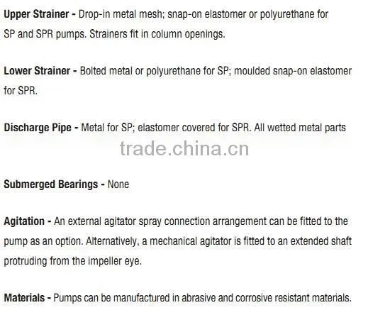 submerged slurry pump price