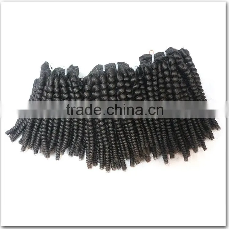 Popular small curly hair, grade 7A virgin hair, top mongolian kinky curly hair human hair weave