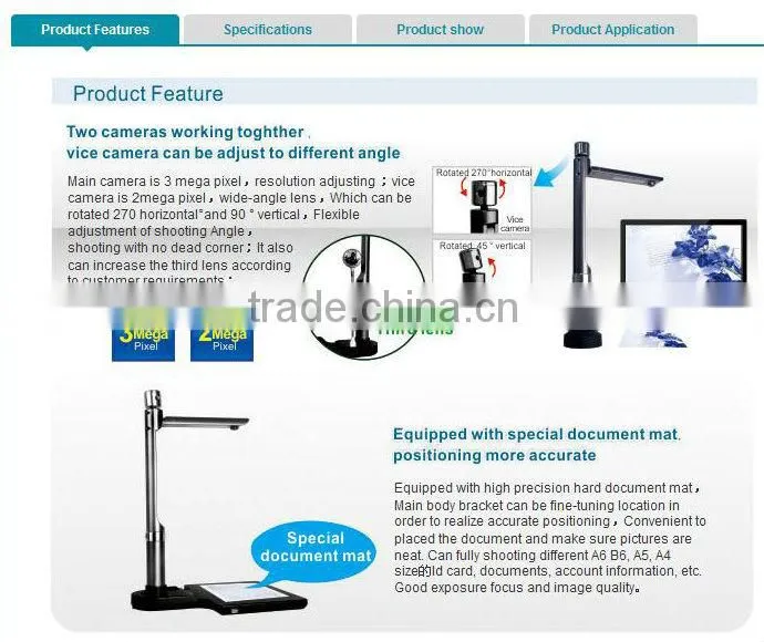 front office equipment data video magnify visual presenter for customer service
