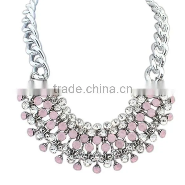2016 New fashion necklace, temperament rhinestone statement necklace
