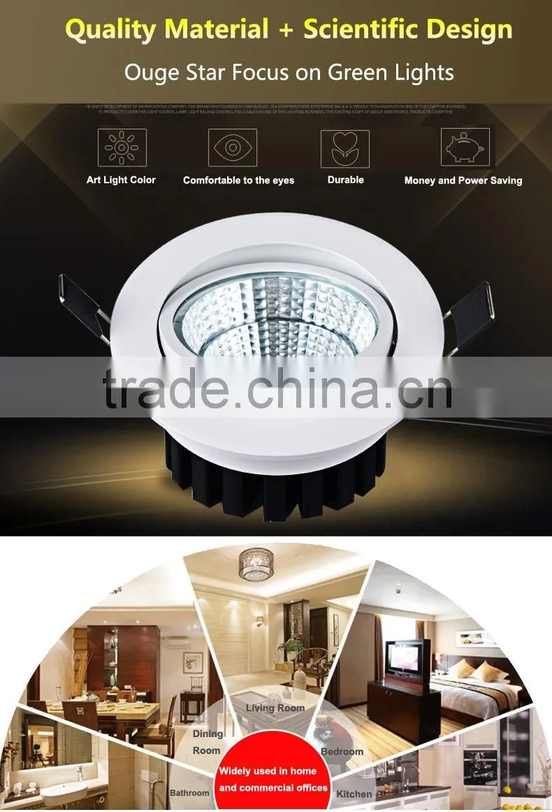 12w 15w Recessed Round Cob saa led downlight