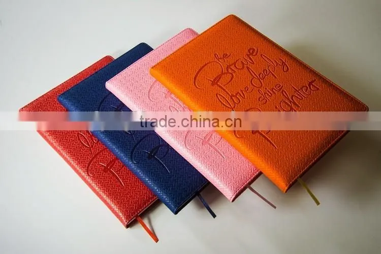 Cutom made business PU hardcover leather notebook