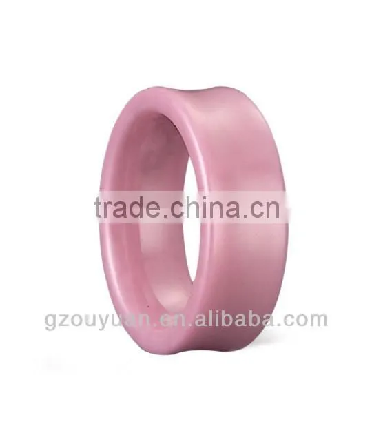 Classic Pink Ceramic Ring, Women's Pink Ceramic Ring