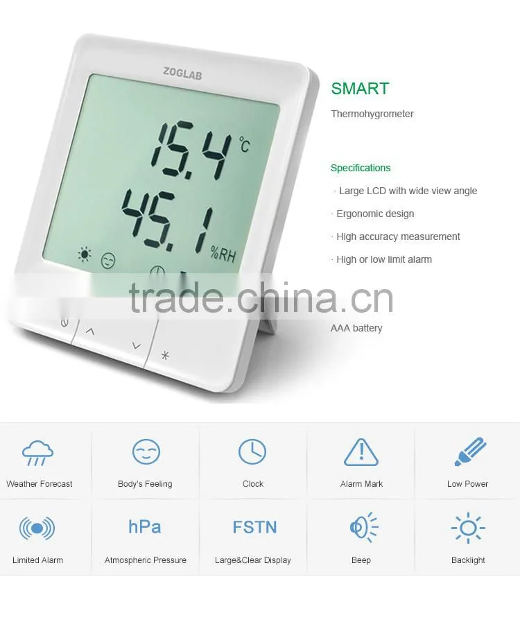 Desktop Wall Mount Precision Thermohygrometer Indoor Humidity Monitor Digital Temperature and Humidity Meter