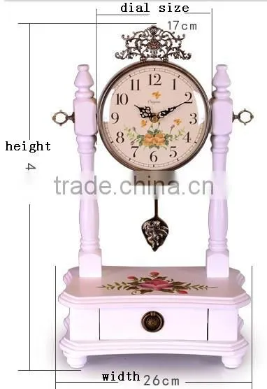 Solid Wood table clock wedding giveaway gift
