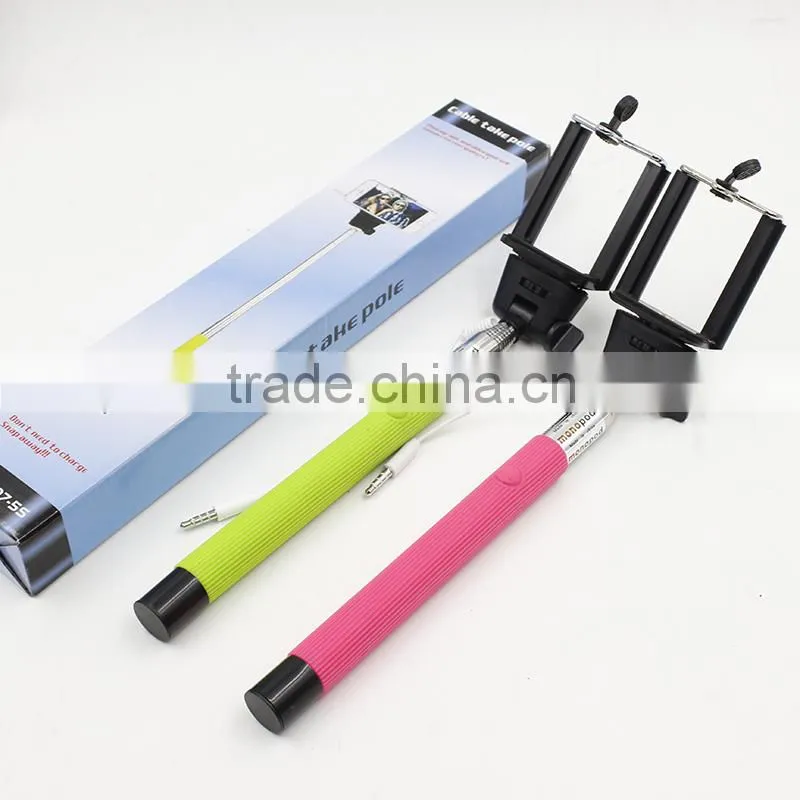 2015 Best Seller Z07-5s Cable Take Pole, Selfie Stick, Selfie Monopod