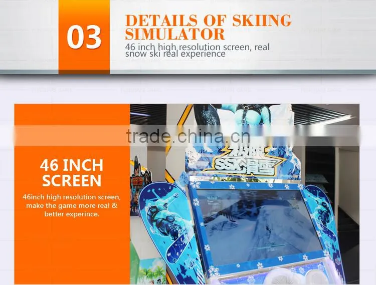 Indoor Coin-Operated Games Dynamic Simulator Skiing Machine Arcade Game Machine For Shopping Mall