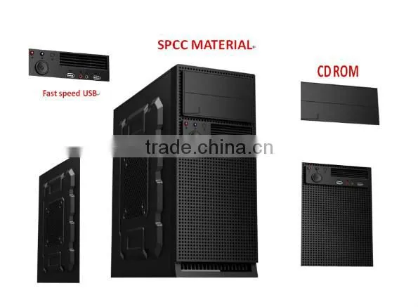 Custom Vertical Type Awesome computer case with Audio USB Front Port and Desktop Application Tower Computer Case with low price