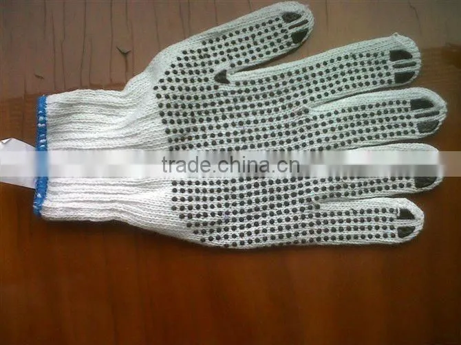 protective PVC dotted gloves