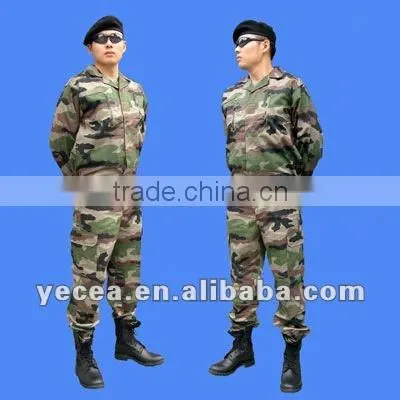 Tailored 230gsm 65%35%TC made rip-stop army combat uniform