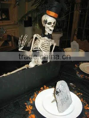 life size glittered skull for halloween decor