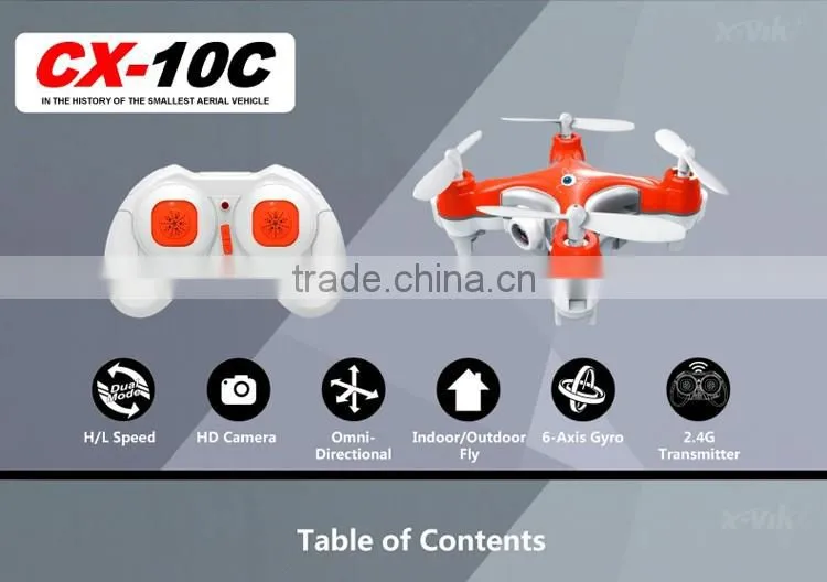 Cheerson CX-10C is the world's smallest drone with camera