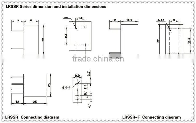 Mini solid state PCB relay LRSSR-P/SSR/JG-3F/G3CN