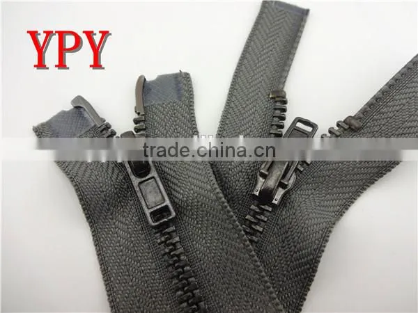 light black nickel metal zipper