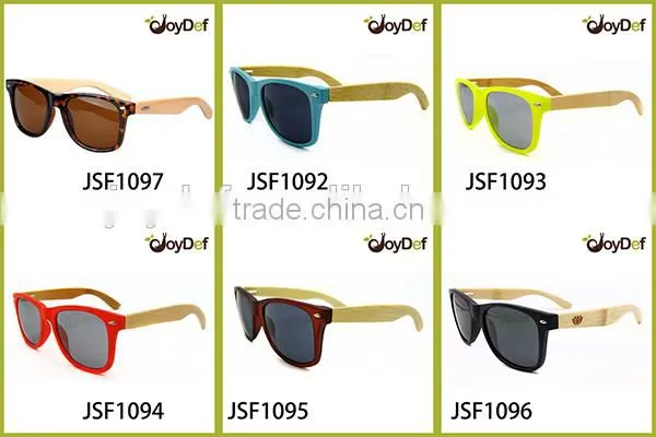 Two tone Bamboo wood sunglasses wooden sun glasses with polarized lens