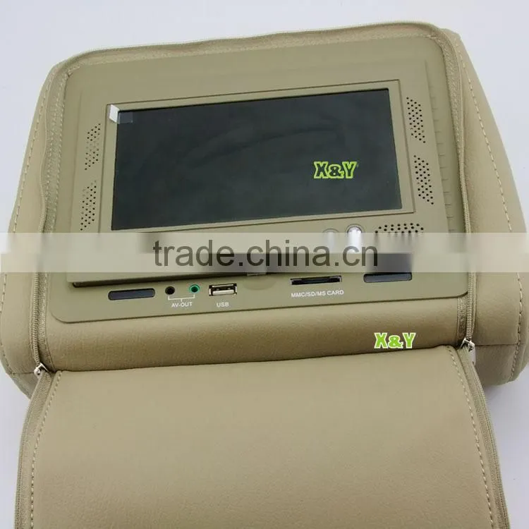 7 inch tft lcd dvd monitor ,universal car headrest monitor XY-7051DVD
