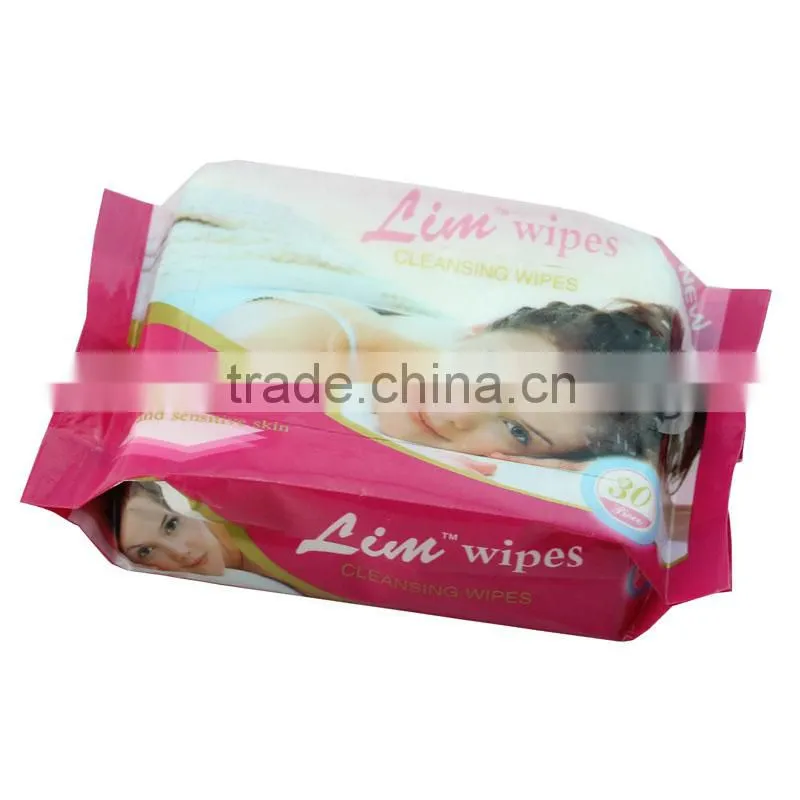 80pcs food grade material lady refreshing facial wet wipes