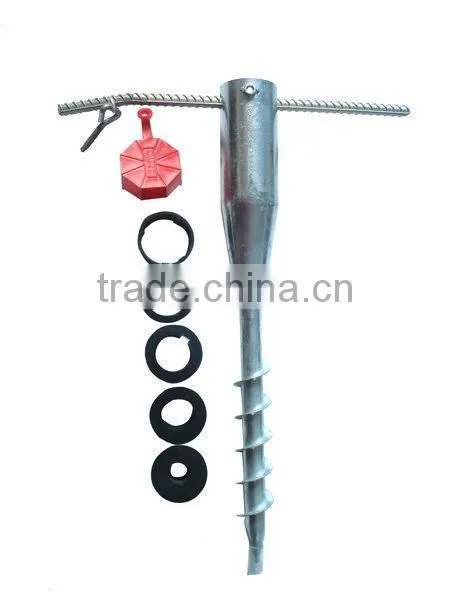Hot Dipped Galv. Highest Quality Ground Screw Pole Anchor
