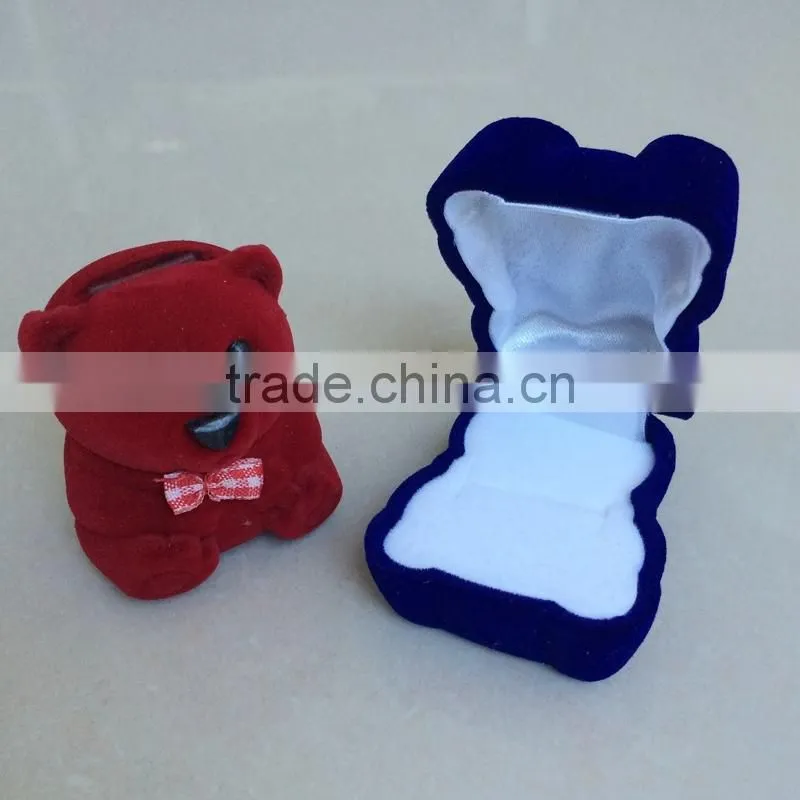 Fashionable wholesale ring boxes with little bear shape