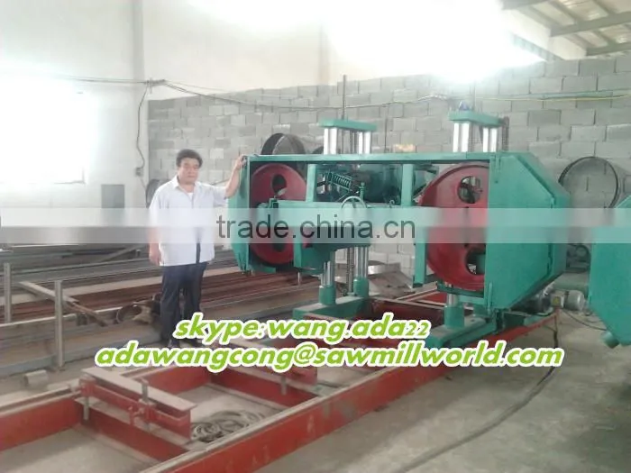 Round Log Cutting Large Scale Portable Horizontal Band Sawmill For Sale