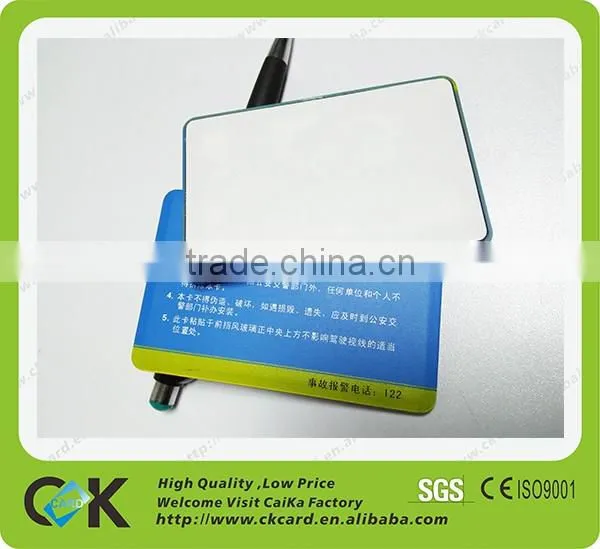 Custom pottery UHF RFID labels for windshield