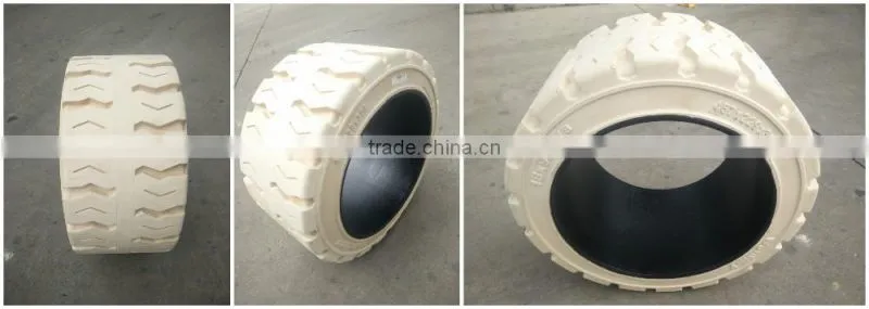 Gnie Scissor lift platform wheel 18x7x12.125 18x7x12 1/8 solid tire with rims wheel