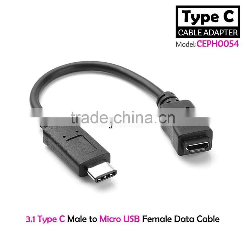 1M USB 3.1 C Type C connector Male to Micro USB male Data Cable for tablet&smart phone