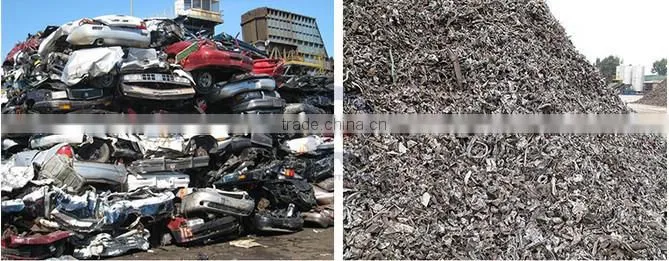 Double shaft metal shredder machine for scrap rubber