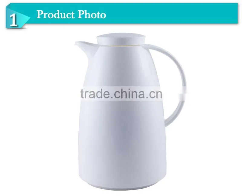 0.5L,1L,1.5L,2L plastic outer glass refill thermos flask coffee jug cheap price (JGUN)