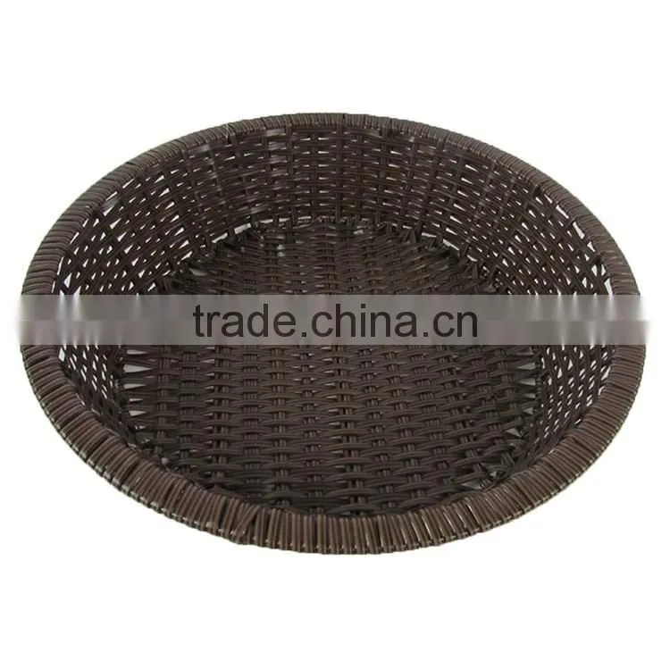 S&D supermarket vegetable rack plastic rattan fruit and vegetable basket