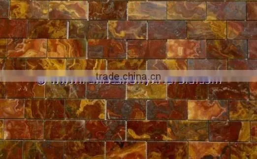 FACTORY PRODUCUNG MULTI RED ONYX MOSAIC TILES COLLECTIONS