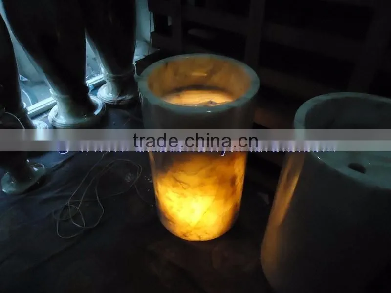 BEAUTIFUL BACKLIT ONYX PEDESTALS SINKS