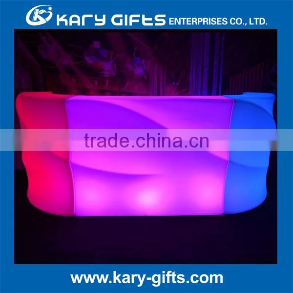 Glowing High Quality Bar Counter Led Light wave Bar Wave Shape Bar Table