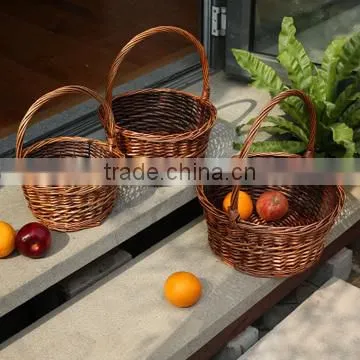 jiayu Manual wholesale wicker fruit basket with fabric liner