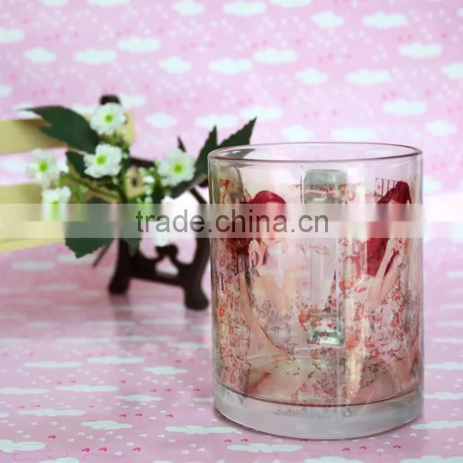 With 10 years experence factory supply best design glass mug as valentines day gifts