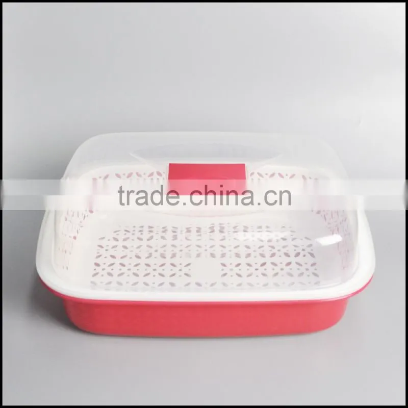 Competitive price plastic food storage basket with cap for sale