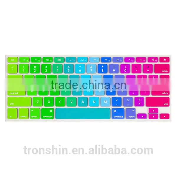 Silkscreen printing rubberized silicone keyboard skin case for HP, LENOVO, MacBook laptops