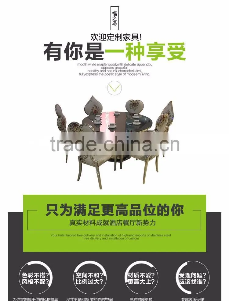Manufacture cylinder glass dining table for hotel used